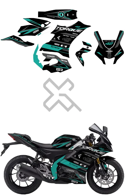Torque Edition Full Body Sticker Compatible with R15M & V4 | Made In Premium Gloss Vinyl With FPF(Fade Protection Film), Water Proof, Precut Sticker, Pack Of 1